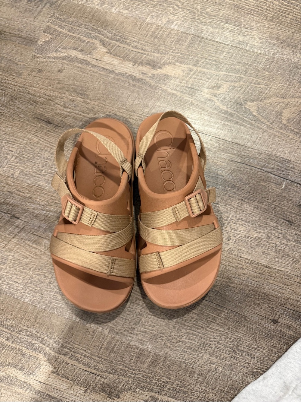 Chaco Women's Sandals in Tan with Light Beige Straps